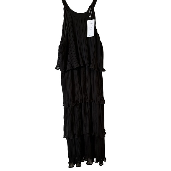 NWT Zesica Women’s 4 Tiered Summer Sleeveless Halter Neck Lined Chiffon Dress - Picture 2 of 7